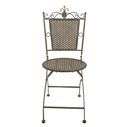 [5Y1040] Chaise bistro Vert Marron 43x45x96 cm