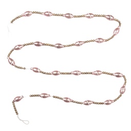 [66545] Dekoration girlande Weihnachten Silberfarbig Rosa Ø 2x180 cm