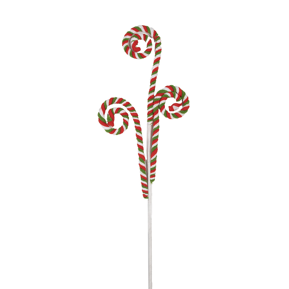 Decorazione Natalizia bastoncino di zucchero Rosso Verde 16x1x68 cm