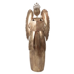 [5Y1230] Decoration Statue Angel Gold colored 62x25x169 cm