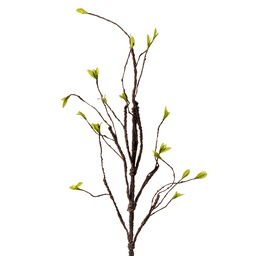 [5PL0185] Decorative Artificial Branch Brown Green 28x8x130 cm