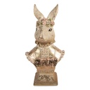 Deko Kaninchen Beige Rosa 16x11x31 cm