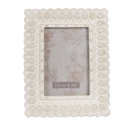 [2F0940] Cadre photo Blanc 16x2x21 cm / 10x15 cm