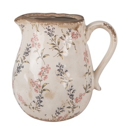[6CE1616L] Decorative Pitcher Beige Pink 21x16x20 cm