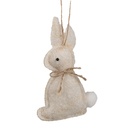 Ciondolo Decorativo Coniglio Beige 6x1x10 cm