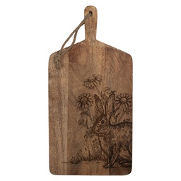 [6H2390] Decorazione Tagliere Formaggi Marrone 25x2x50 cm