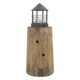 [6H2531] Decoratie vuurtoren Ø 15x36 cm