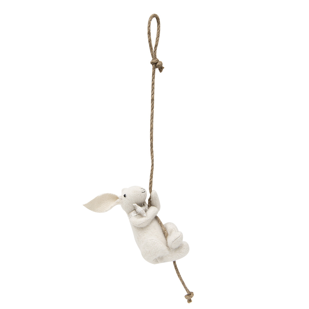 Décoration lapin Blanc 8x9x16/50 cm