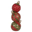 Décoration Boule de Noël LED Rouge Vert 14x14x40 cm / 3xAAA