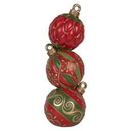 [6PR5617] Decorazione Palla di natale LED Rosso Verde 14x14x40 cm / 3xAAA