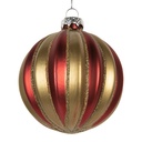 Boule de Noël Rouge Couleur or Ø 8x8 cm