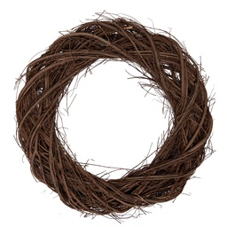 [6RO0607M] Decoration Couronne Marron Ø 45x5 cm