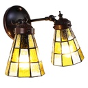 Wall Lamp Tiffany Brown, White 30x23x23 cm E14/max 2x40W