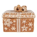 Clayre & Eef Storage Jar Lid 19x13x16 cm Brown Ceramic