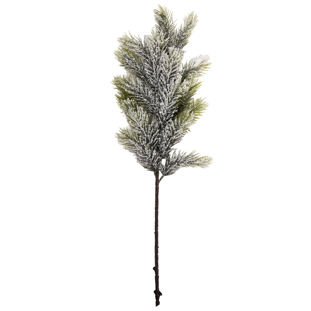 Weihnachtsdeko Ast Grün Weiß 15x7x60 cm