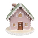 Decorazione Casa Rosa 13x13x12 cm