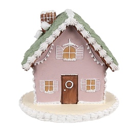 [6PR4355] Décoration Maison Rose 13x13x12 cm