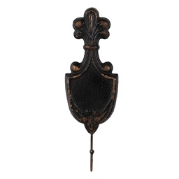 [6Y5984] Wandhaken Schwarz Braun 12x4x38 cm