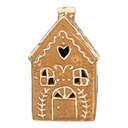Decoratie huisje met LED 7x6x12 cm