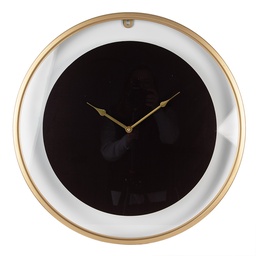 [5KL0229] Wanduhr Schwarz Ø 60x5 cm / 1xAA