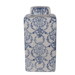 [6CE2388S] Decoratie pot met deksel 15x15x31 cm