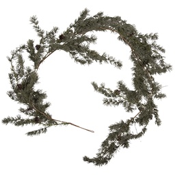 [66431] Dekoration Girlande mit LED Grün 20x7x180 cm / 3xAA