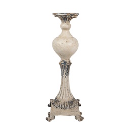 [6MG0056] Portacandele Beige Marrone 14x14x40 cm