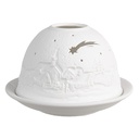 Portacandele Bianco Ø 12x8 cm