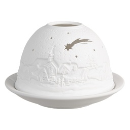 [6CE1819] Tealight Holder White Ø 12x8 cm