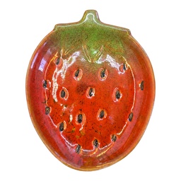 [6CE2517] Decoratie schaaltje aardbei 14x12x2 cm
