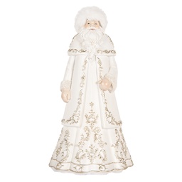 [6PR5367] Décoration de Noël père Noël Blanc Gris 13x10x25 cm