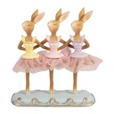Deko Kaninchen Braun Rosa 23x8x25 cm