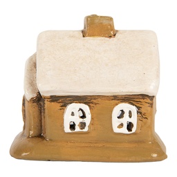 [6CE2198] Dekoration Haus Braun Beige 9x7x9 cm