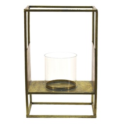[6Y4504] Windlicht Kupferfarbig 25x15x38 cm
