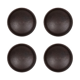 [64898] Doorknob Set of 4 Brown Ø 3x2 cm / S3 cm