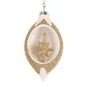 Palla di natale Color oro Bianco 7x6x12 cm
