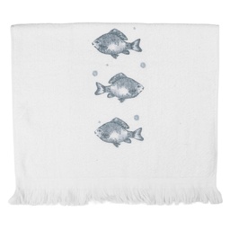 [CT034] Serviette d'invité Blanc Bleu 40x66 cm