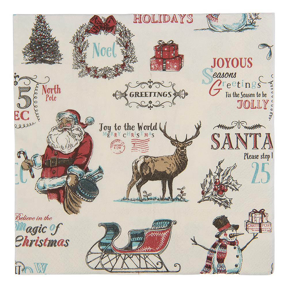 Tovaglioli di carta Beige Rosso 33x33 cm (20)