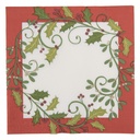 Paper napkins White Red 33x33 cm (20)