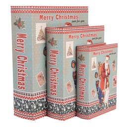 [66260] Scatola immagazzinaggio Blu Rosso (3) 27x22x7 / 22x17x6 / 17x12x4 cm