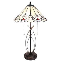 [5LL-6283] Tafellamp Tiffany Ø 39x69 cm E27/max 2x60W