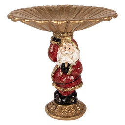 [6PR6052] Decoratie kerstman met schaal 24x19x24 cm