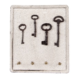 [6H2399] Key Rack Beige Brown 22x5x25 cm