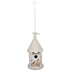 [6Y5996] Casetta per Uccelli Beige Verde Ø 19x40 cm