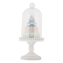 Cupole di Vetro con decorazione Blanc Blu Ø 13x27 cm