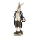 Statua Decorativa Coniglio Marrone Blu 9x7x25 cm