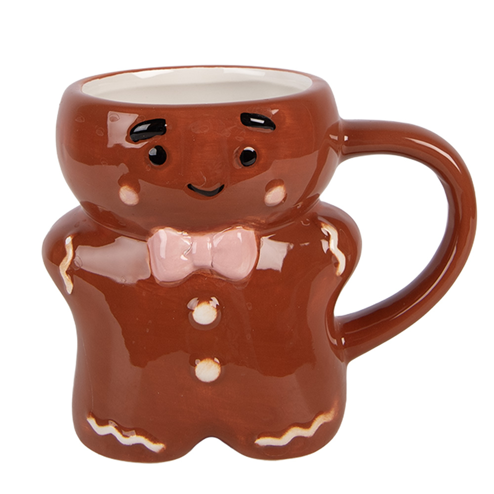 Becher Braun Weiß 12x8x10 cm / 250 ml