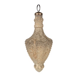 [6GL4519] Palla di natale Beige Ø 7x17 cm
