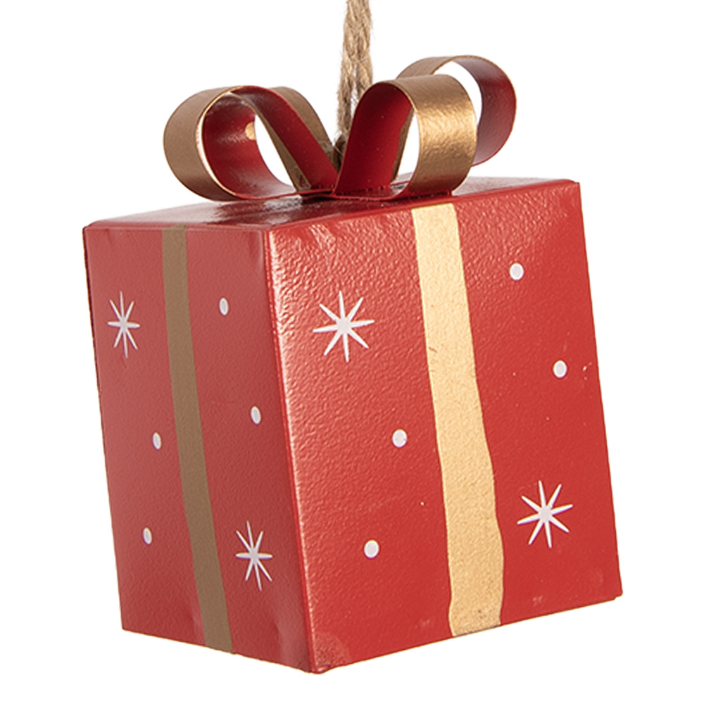 Decoratie hanger cadeautje 5x5x8 cm