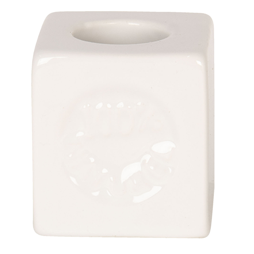 Toothbrush Holder White 4x4x4 cm